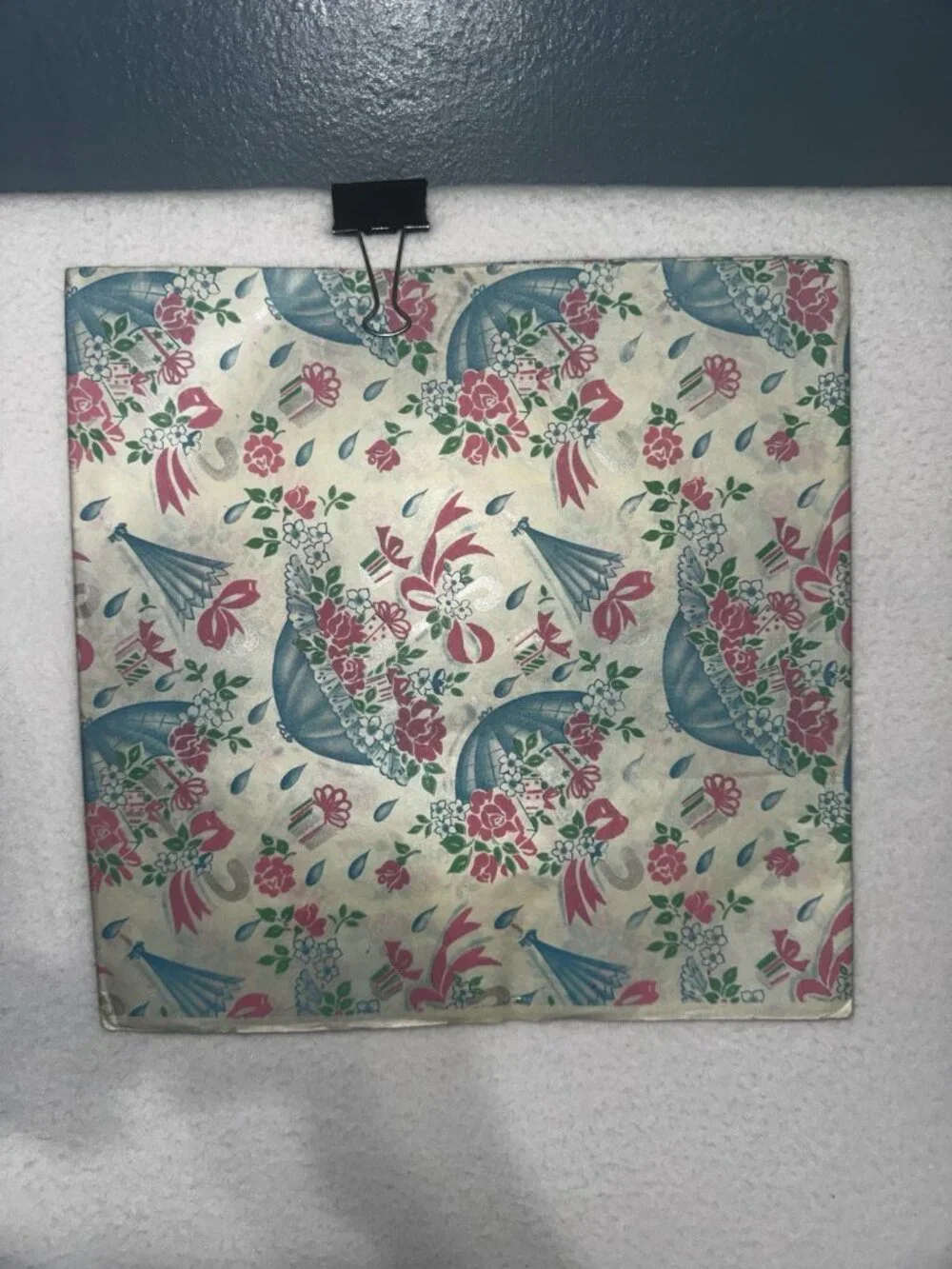 Vintage 1930s Dennison Shower Gift Wrap Original Package 10 Cents Flowers Rare